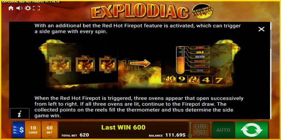 Картинка 7 ігрового апарату Explodiac Red Hot Firepot