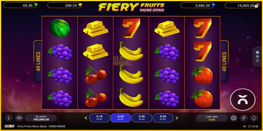 Картинка 1 ігрового апарату Fiery Fruits More Spins