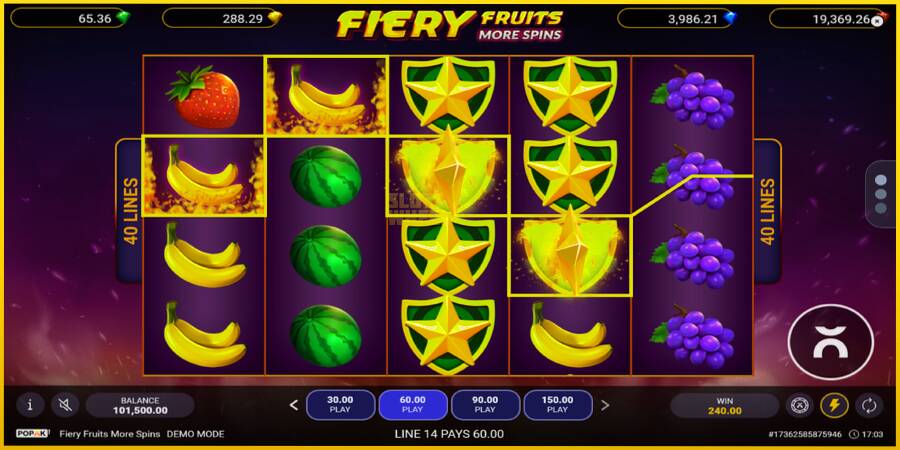 Картинка 3 ігрового апарату Fiery Fruits More Spins