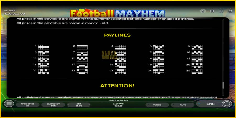 Картинка 7 ігрового апарату Football Mayhem