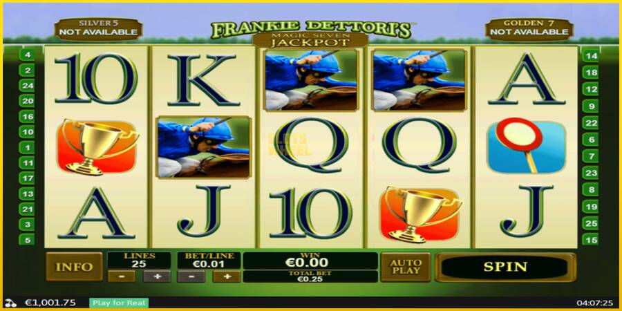 Картинка 1 ігрового апарату Frankie Dettori Magic Seven Jackpot