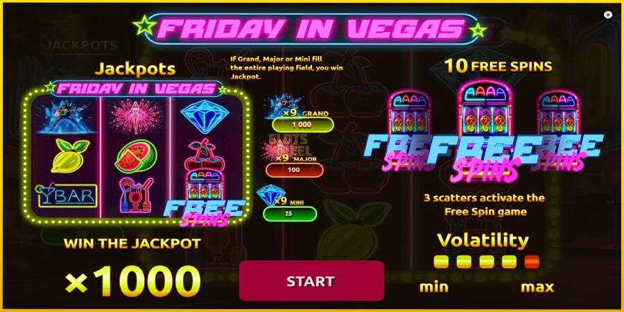 Картинка 1 ігрового апарату Friday in Vegas