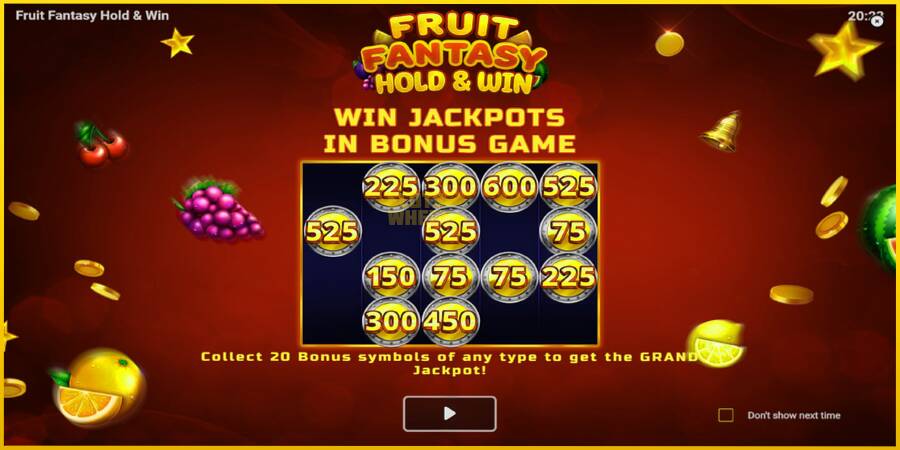 Картинка 1 ігрового апарату Fruit Fantasy Hold & Win