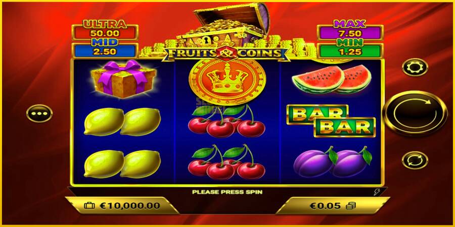 Картинка 1 ігрового апарату Fruits & Coins