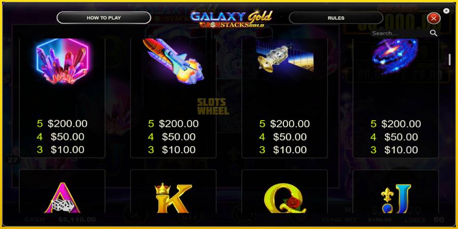 Картинка 5 ігрового апарату Galaxy Gold CashStacks Gold