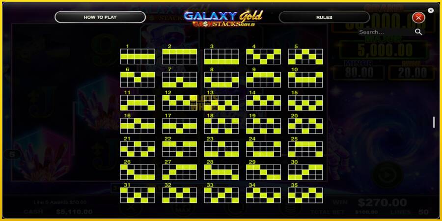 Картинка 6 ігрового апарату Galaxy Gold CashStacks Gold