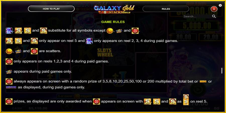 Картинка 7 ігрового апарату Galaxy Gold CashStacks Gold