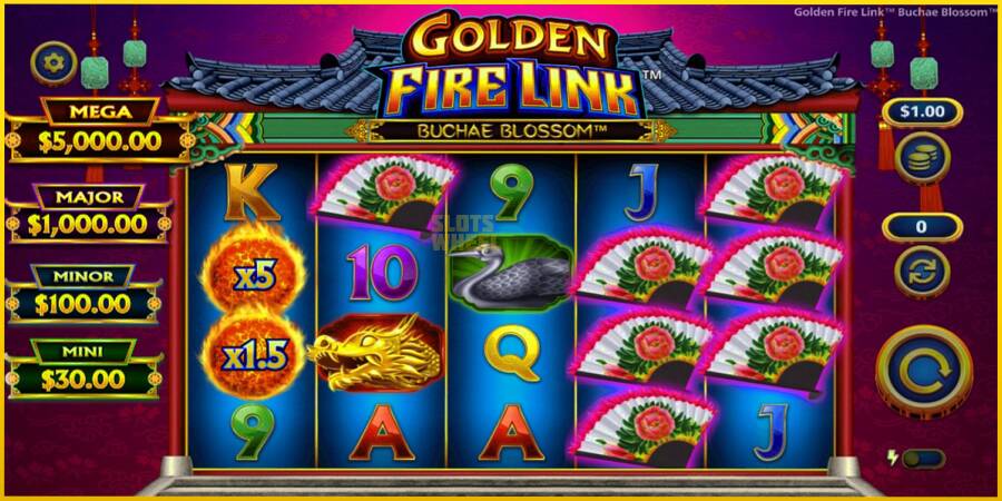 Картинка 2 ігрового апарату Golden Fire Link Buchae Blossom