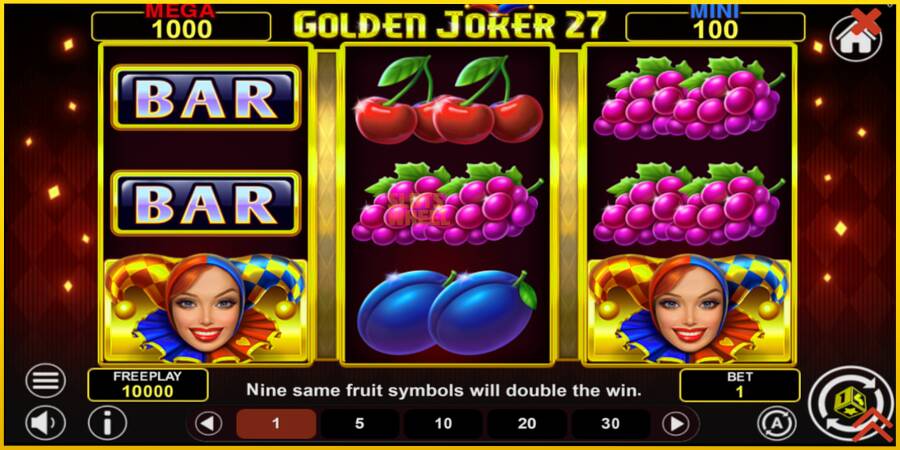 Картинка 2 ігрового апарату Golden Joker 27 Hold & Win