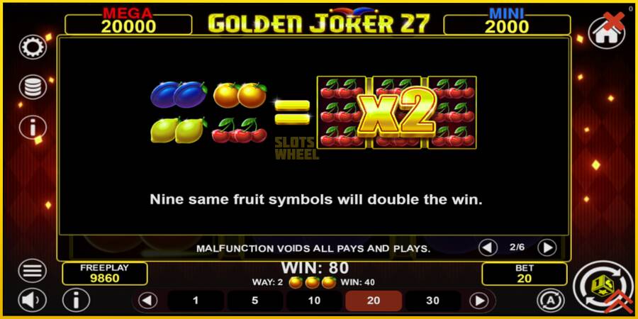 Картинка 6 ігрового апарату Golden Joker 27 Hold & Win