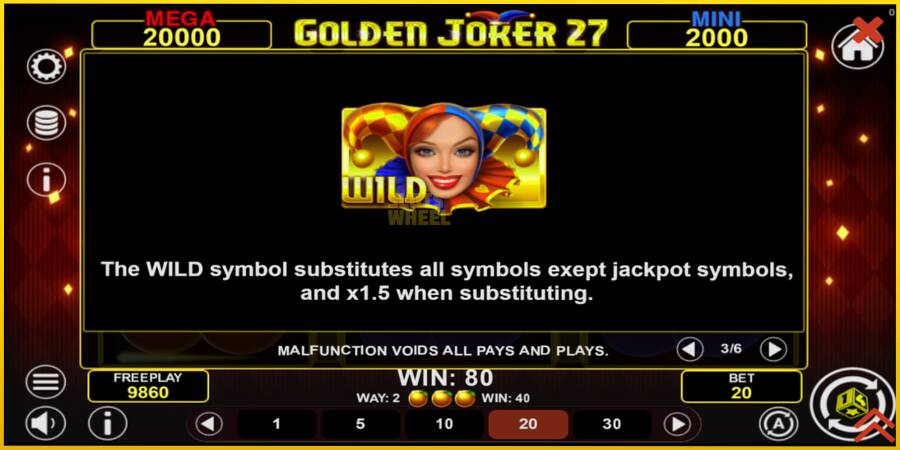 Картинка 7 ігрового апарату Golden Joker 27 Hold & Win