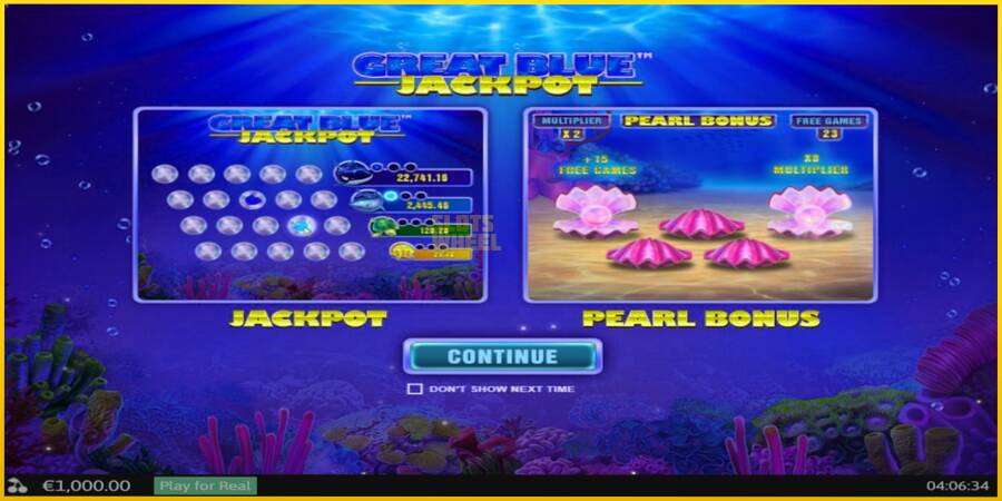 Картинка 1 ігрового апарату Great Blue Jackpot