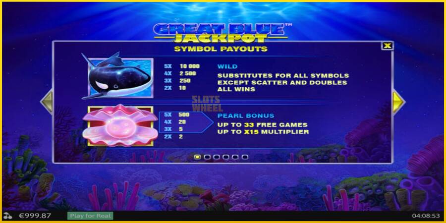 Картинка 4 ігрового апарату Great Blue Jackpot