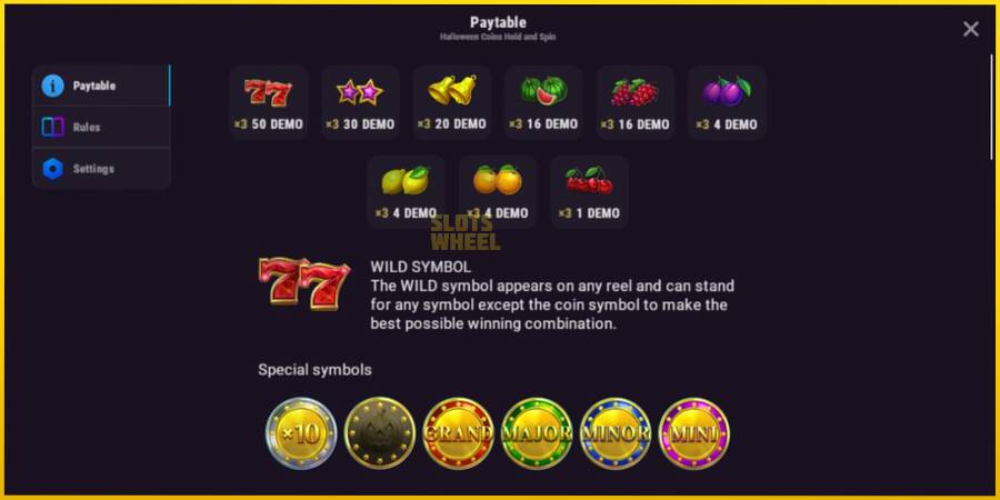 Картинка 4 ігрового апарату Halloween Coins Hold and Spin