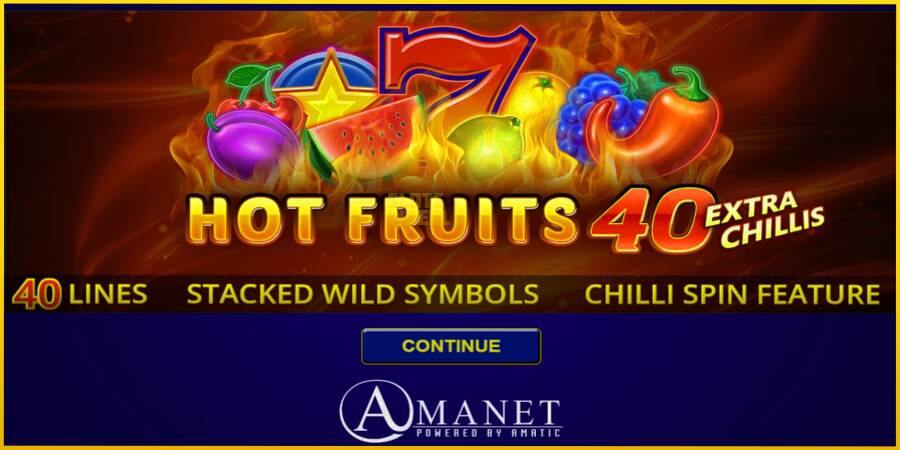 Картинка 1 ігрового апарату Hot Fruits 40 Extra Chillis