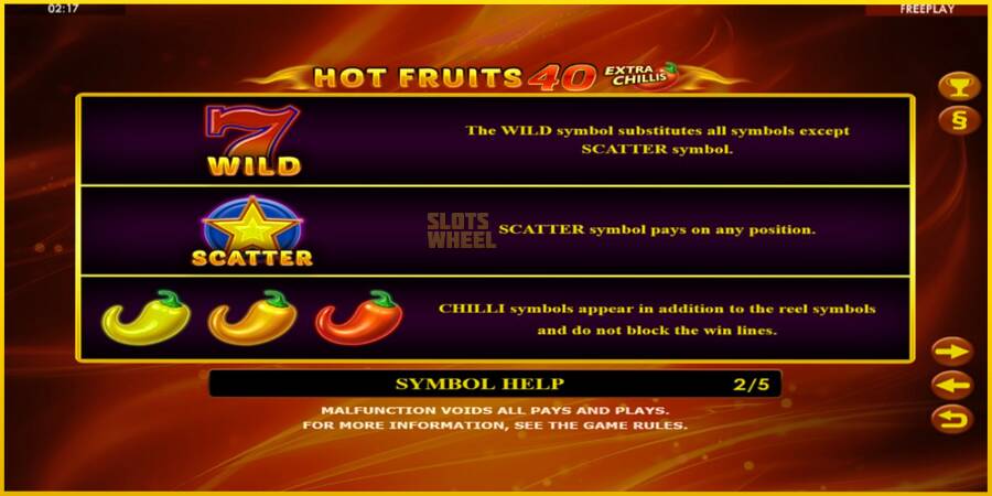 Картинка 5 ігрового апарату Hot Fruits 40 Extra Chillis