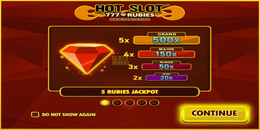 Картинка 1 ігрового апарату Hot Slot 777 Rubies Extremely Light