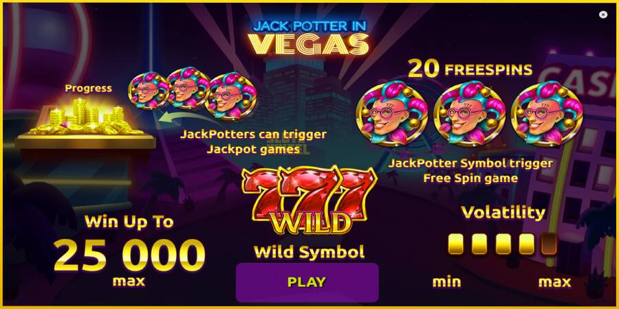 Картинка 1 ігрового апарату Jack Potter in Vegas