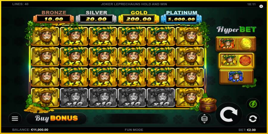 Картинка 2 ігрового апарату Joker Leprechauns Hold and Win