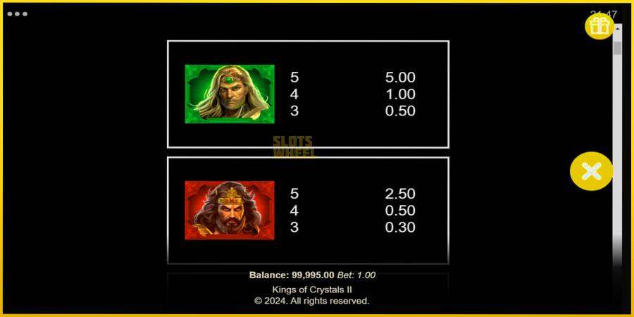 Картинка 6 ігрового апарату Kings of Crystals II Power Combo