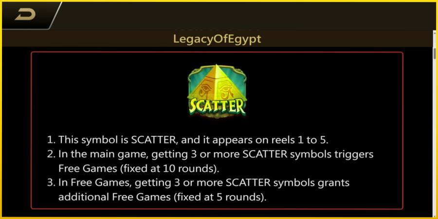 Картинка 4 ігрового апарату Legacy of Egypt