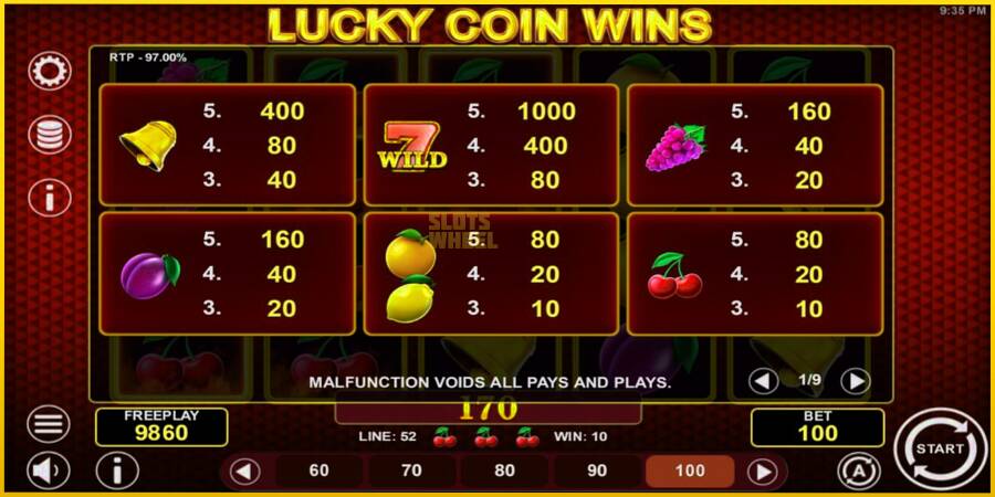 Картинка 4 ігрового апарату Lucky Coin Wins