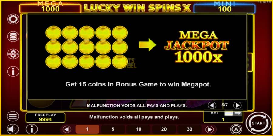 Картинка 7 ігрового апарату Lucky Win Spins X