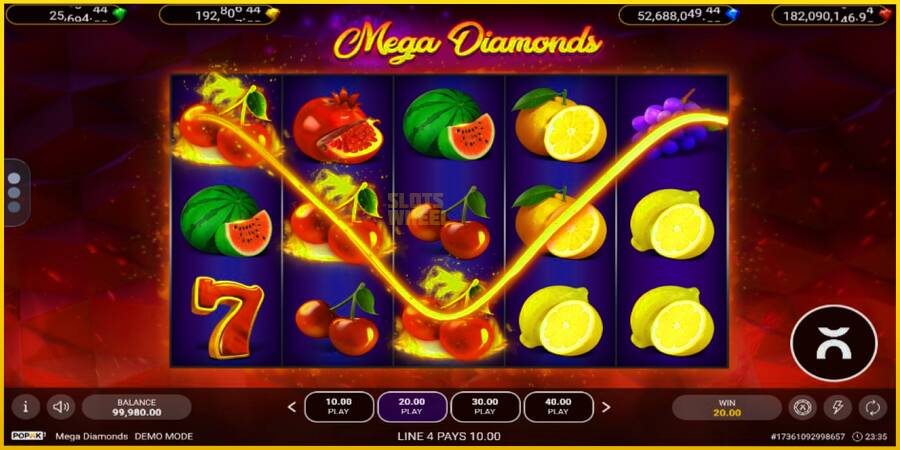 Картинка 2 ігрового апарату Mega Diamonds