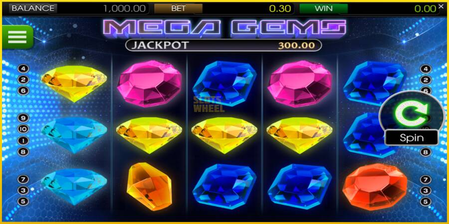 Картинка 1 ігрового апарату Mega Gems