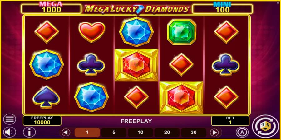 Картинка 1 ігрового апарату Mega Lucky Diamonds Hold & Win