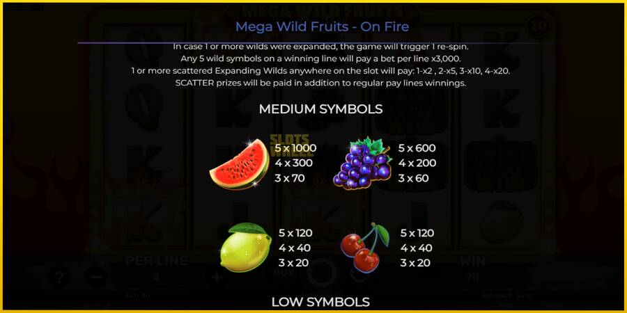 Картинка 6 ігрового апарату Mega Wild Fruits - On Fire