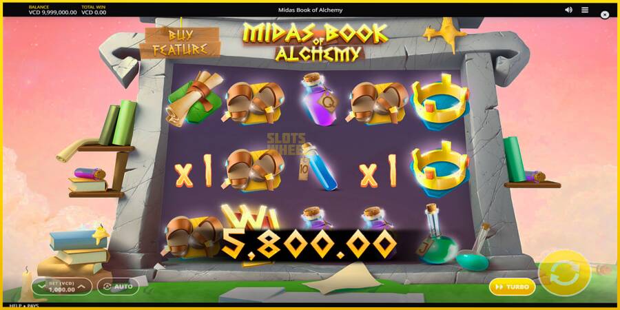 Картинка 4 ігрового апарату Midas Book of Alchemy