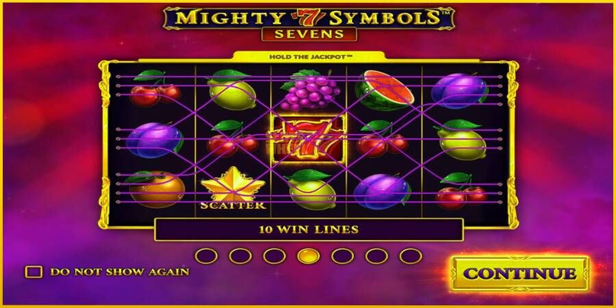 Картинка 2 ігрового апарату Mighty Symbols: Sevens