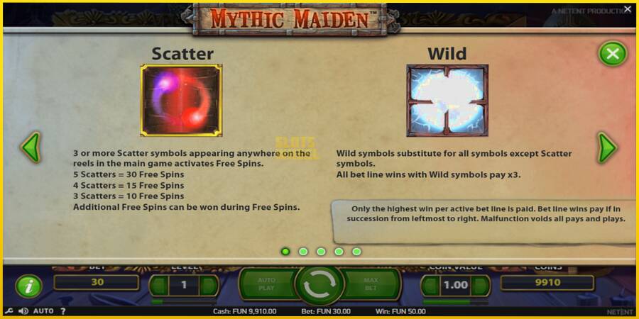 Картинка 5 ігрового апарату Mythic Maiden