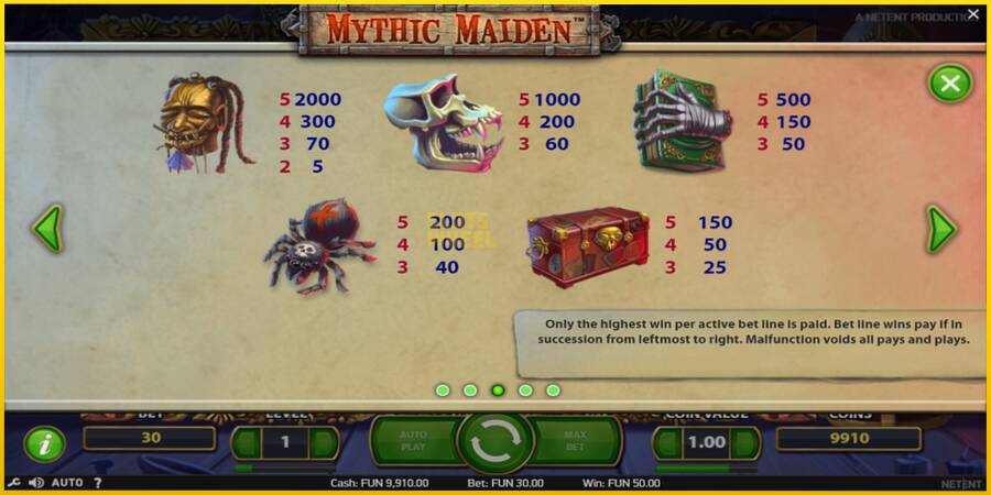 Картинка 6 ігрового апарату Mythic Maiden