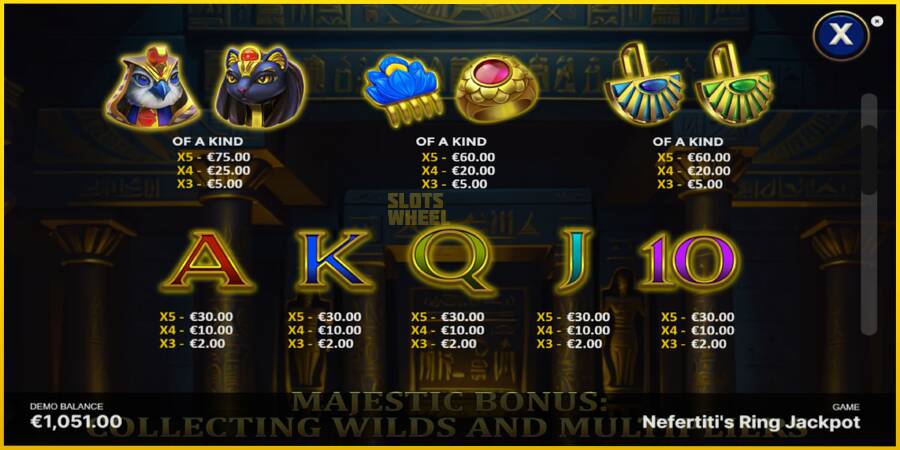 Картинка 6 ігрового апарату Nefertitis Ring Jackpot