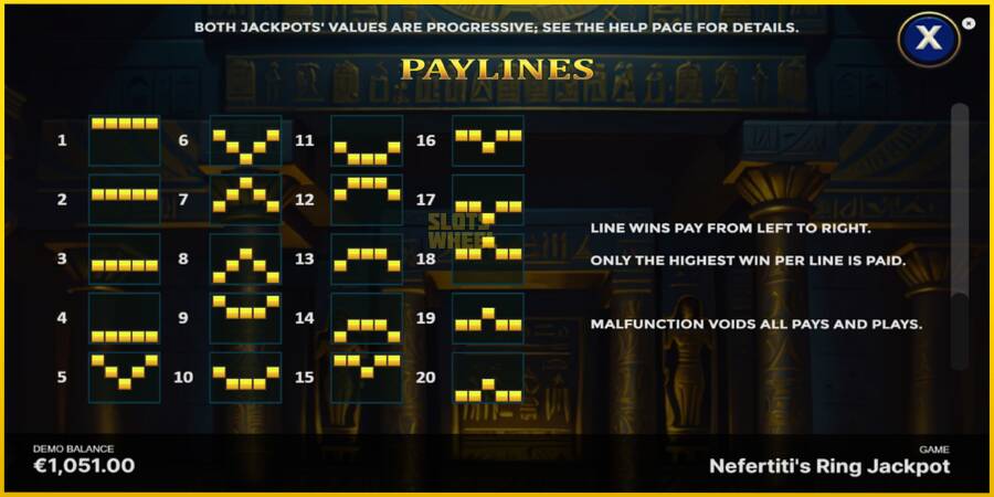 Картинка 7 ігрового апарату Nefertitis Ring Jackpot