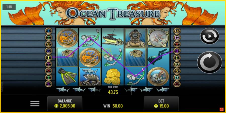 Картинка 2 ігрового апарату Ocean Treasure