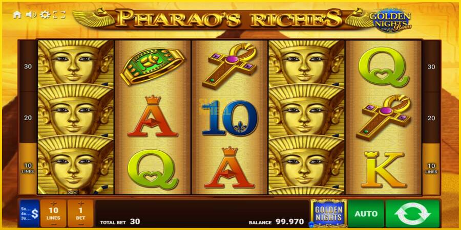 Картинка 2 ігрового апарату Pharaos Riches Golden Nights