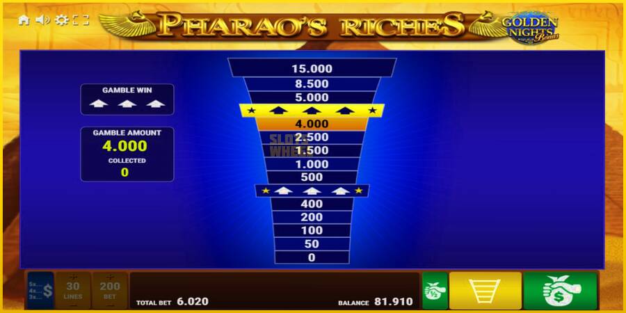 Картинка 4 ігрового апарату Pharaos Riches Golden Nights