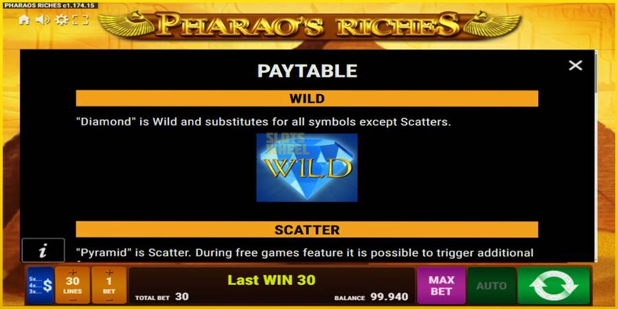 Картинка 5 ігрового апарату Pharaos Riches