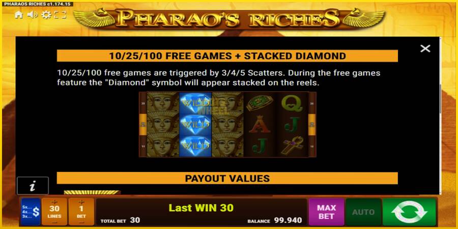 Картинка 6 ігрового апарату Pharaos Riches