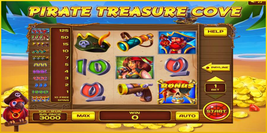 Картинка 1 ігрового апарату Pirate Treasure Cove 3x3