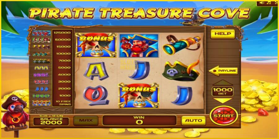 Картинка 4 ігрового апарату Pirate Treasure Cove Pull Tabs