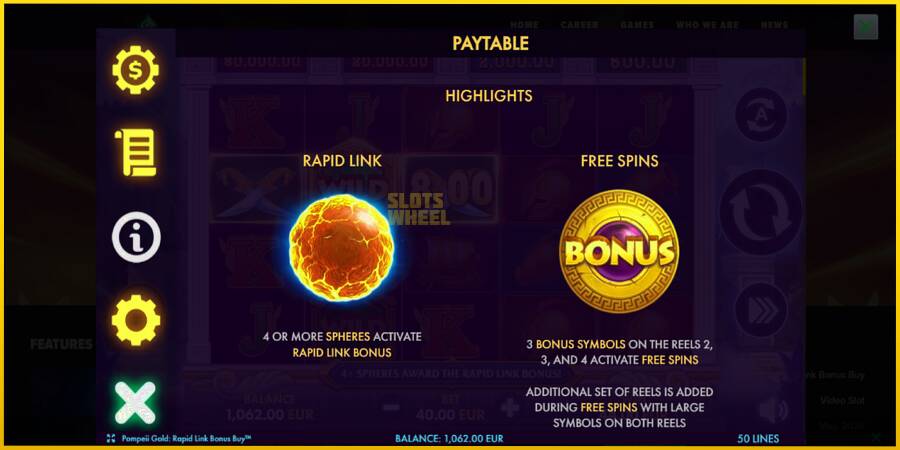 Картинка 5 ігрового апарату Pompeii Gold Rapid Link Bonus Buy