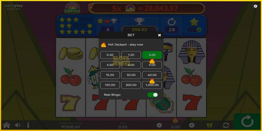 Картинка 7 ігрового апарату Pyramids of Cash with Reel Bingo