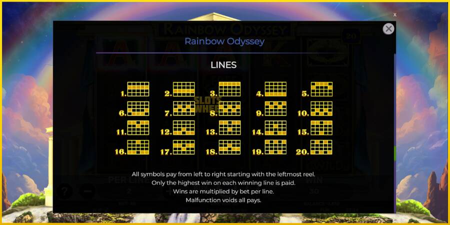 Картинка 7 ігрового апарату Rainbow Odyssey