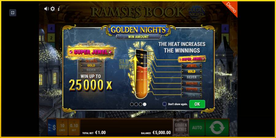 Картинка 1 ігрового апарату Ramses Book Golden Nights