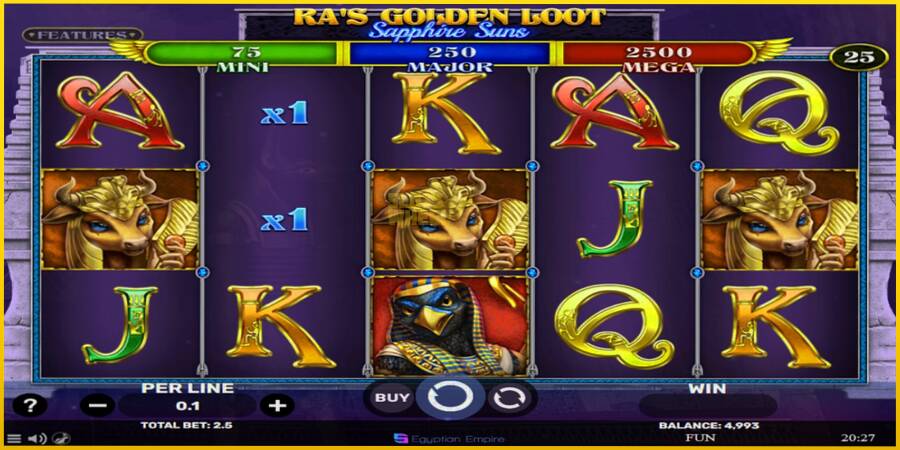 Картинка 2 ігрового апарату Ras Golden Loot - Sapphire Suns