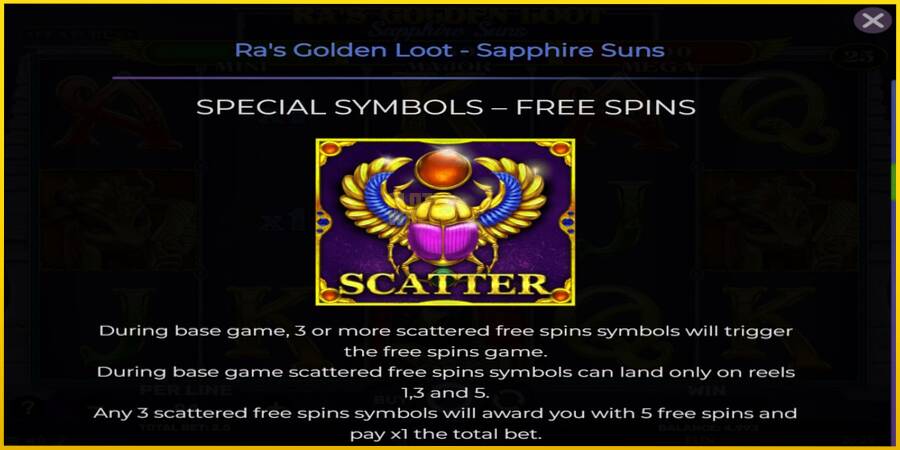 Картинка 4 ігрового апарату Ras Golden Loot - Sapphire Suns